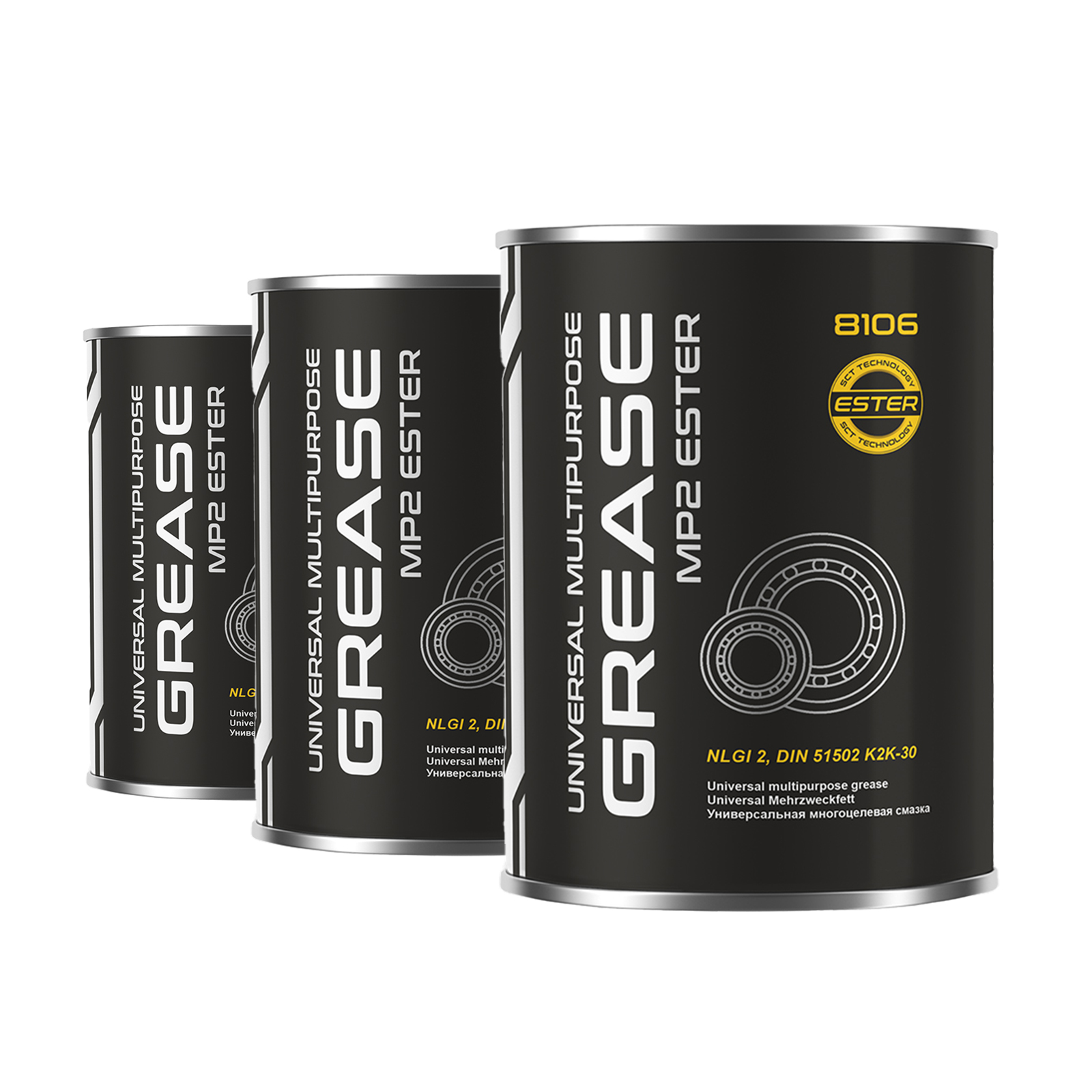 3x 800g MANNOL 8106 MP-2 Multipurpose Grease Universal Mehrzweckfett